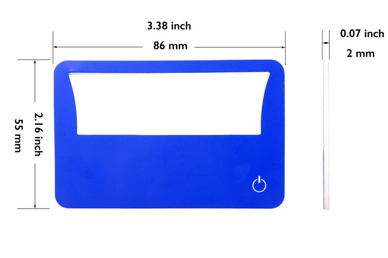 Omeet Portable Card Sized Magnifiers Built-in LED Can Stick on Smart Phone Father's Mother's Gifts - 2 Packs - Image 2